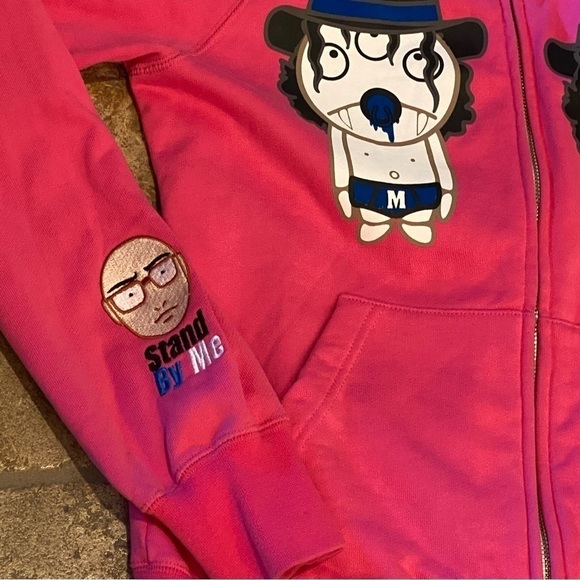 DEVIL NUT Pink Fun Graphic Hoodie Sweatshirt Size Small - Picture 5 of 11